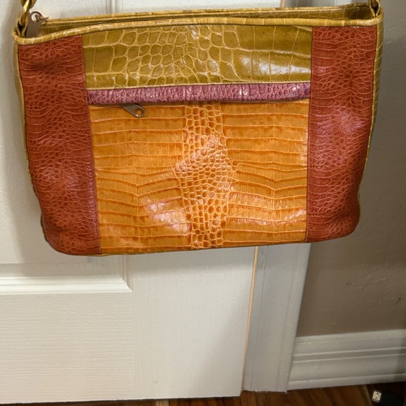 LIKE NEW! Women's Sharif Multicolored Skin Leather Purse - Picture 4 of 12